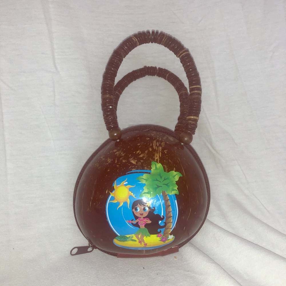 Handmade small coconut bag from Hawaii